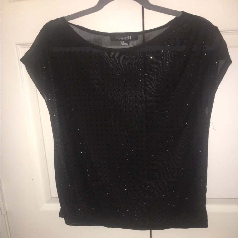 Forever 21 Sheer Black Top